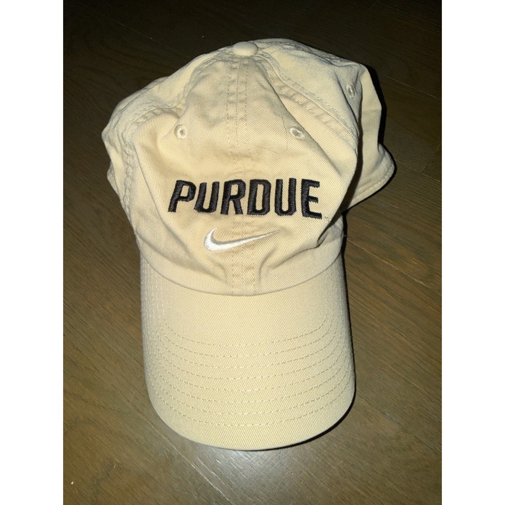 Nike Purdue University Heritage86 Dri-FIT Adjustable Hat Cream Tan